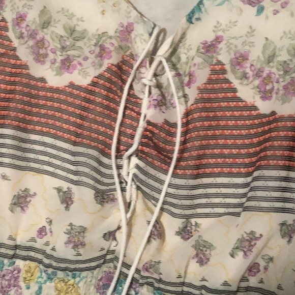 Free People Dress Women's XS Falling For Goregette Boho in Ivory Combo Mini - Picture 3 of 6